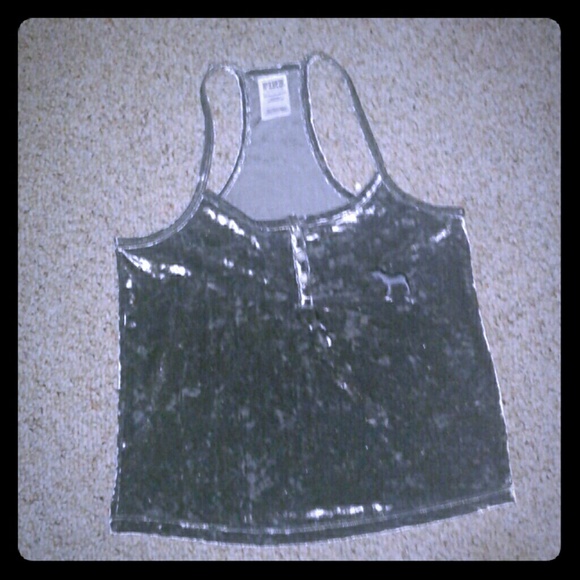 PINK velvet tank top - Picture 1 of 1